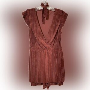 Sheen maroon romper (skort at bottom)